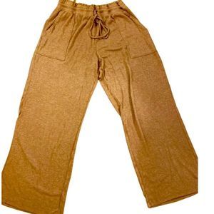Stars At Stars  Cozy Lounge Pants -L cinnamon tan , rayon blend